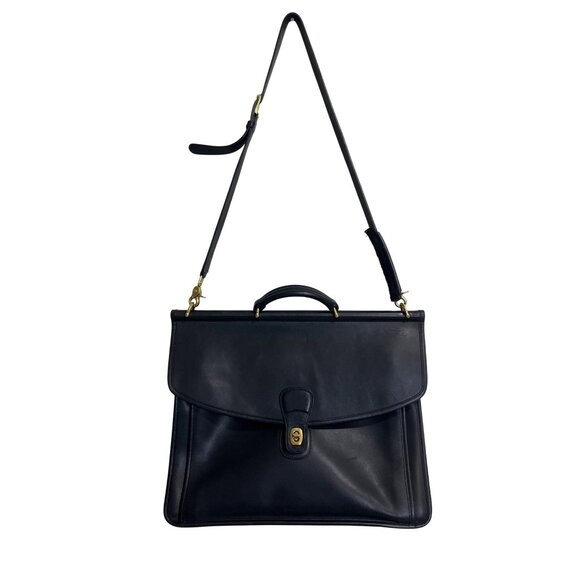 Coach Other - Coach Black Leather Beekman Briefcase 5266 Laptop Messenger Bag Shoulder Strap